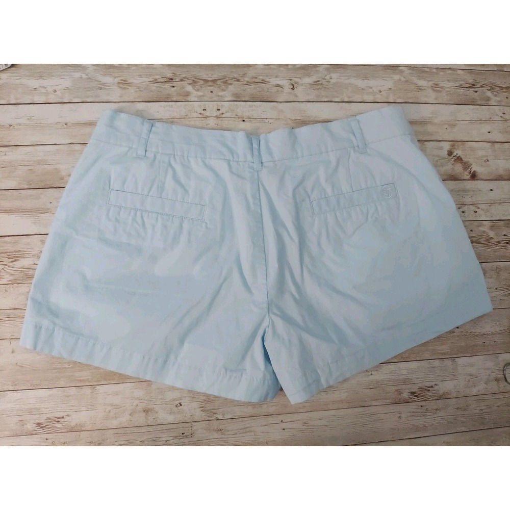 Lauren James Light Blue Poplin Chino Shorts Size Large Summer Preppy Yachtwear - Picture 5 of 9